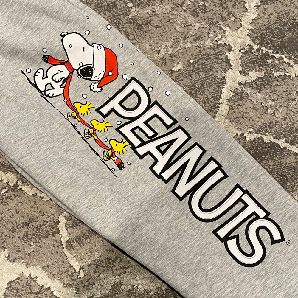 Peanuts Grey Sweatshirt with Snoopy & Yellow Woodstocks